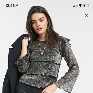 River island black with subtle metallic gold and silver detail